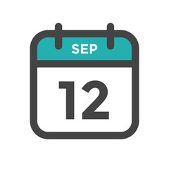 September 12 Calendar Day or Calender Date for Deadline or Appointment