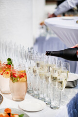 catering drinks on the table