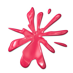 red color splash isolated on transparent background