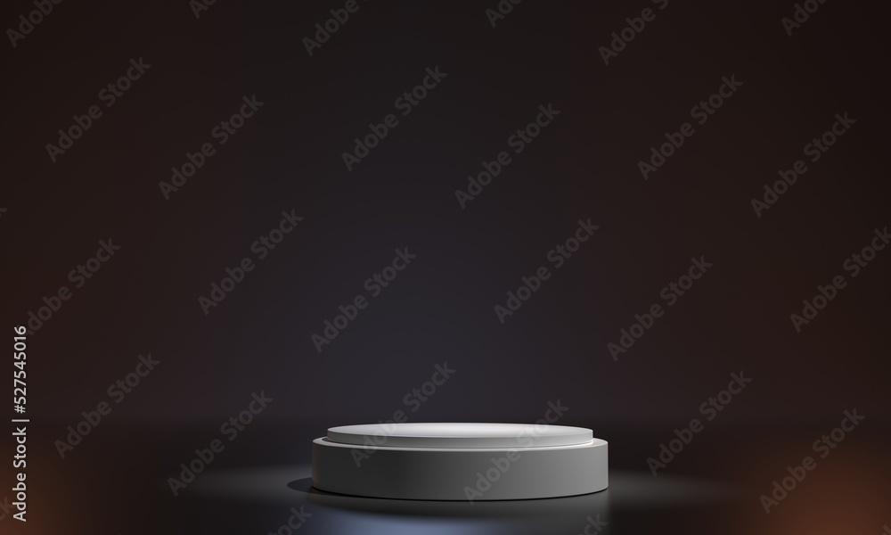 Poster elegant background for product presentation with minimalist podium scene on 3d rendering