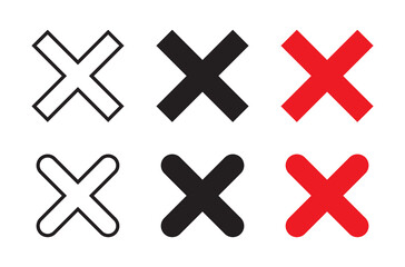 Fototapeta na wymiar Letter X icon vector. Cross, wrong, error sign symbol