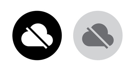 Offline cloud icon vector. No access internet sign symbol