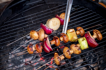 grilled vegetables on the grill