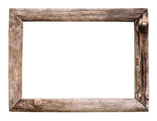 old wood picture frame isolate for design - 527548699