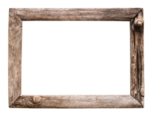 old wood picture frame isolate for design