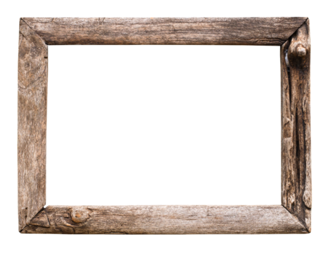 old wood picture frame isolate for design