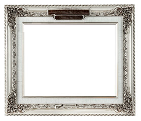Blank of vintage metal picture frame isolate for design