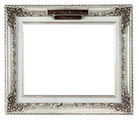 Blank of vintage metal picture frame isolate for design