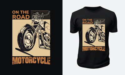 Motorcycle and Racing T shirt Design Vector Graphic Illustration for Print on Demand Site and Tees Business