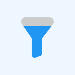 Filter icon in flat style about user interface, use for website mobile app presentation