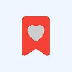 Bookmark icon in flat style about user interface, use for website mobile app presentation