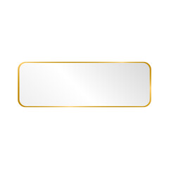 simple gradient white and gold shape board or frame vector on white background with the square can be put text or product on frame