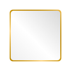 simple gradient white and gold shape board or frame vector on white background with the square can be put text or product on frame