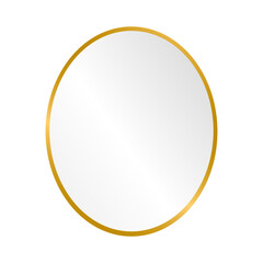 simple gradient white and gold shape board or frame vector on white background with the circle, ellipse can be put text or product on frame
