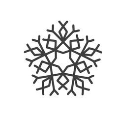 Snowflake icon. Frozen snow. Snow flake.