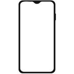 Smartphone with white screen. Blank screen smartphone.