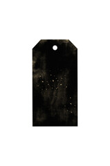 Black sale tag watercolor.