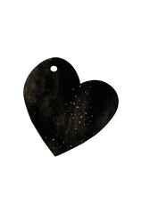 Black sale tag watercolor.