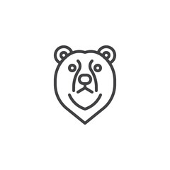 Bear head line icon