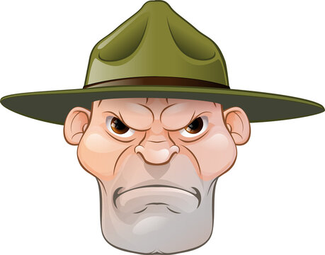 Angry Drill Sergeant Cartoon