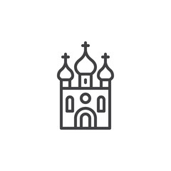 Church building line icon