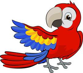 Cartoon Parrot Mascot