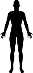 Stylised Unisex Human Figure Silhouette