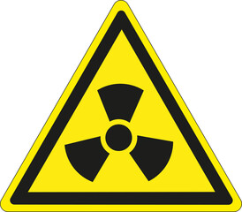 Panneau triangulaire Radioactivité, radiation
