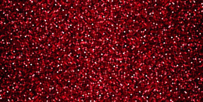 Ruby glitter crystallic textured banner. Dark red shimmer mosaic background for festive decor.