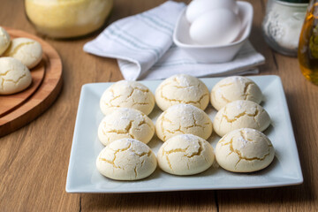 Traditional Delicious Turkish dessert; flour cookie (un kurabiyesi)