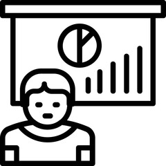 Graphic Presentation Vector Icon