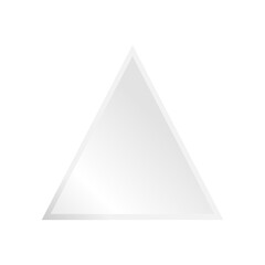 simple 3D triangle white shape board or frame vector on a white background can be put text or product on frame
