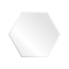 simple 3D triangle white shape board or frame vector on a white background can be put text or product on frame