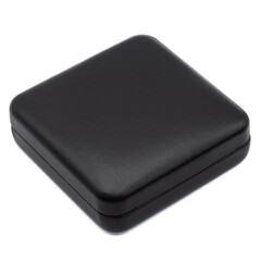 Сlosed black gift case isolated on white