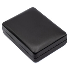 Сlosed black gift case isolated on white