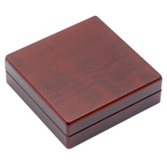 Сlosed brown gift case isolated on white