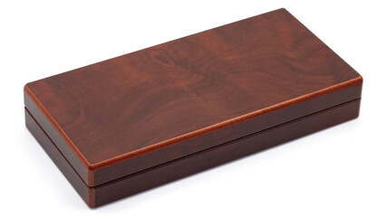 Сlosed brown gift case isolated on white