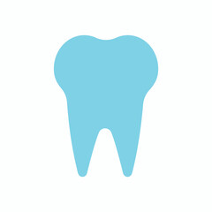 Vector tooth icon tooth logo isolated on white. Dental logo Template vector illustration Blue tooth
