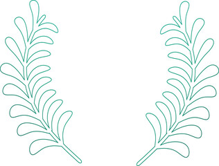 Flower leaf decoration wreath frame logo banner award art graphic design illustration png