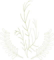 Flower leaf decoration wreath frame logo banner award art graphic design illustration png