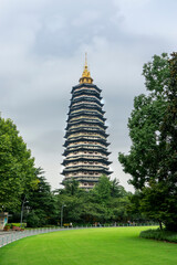 Tianning Pagoda, Changzhou, Jiangsu, China, was built in 2002. It is 13th-story 153.79 meters high, the world's highest Buddhist pagoda.
