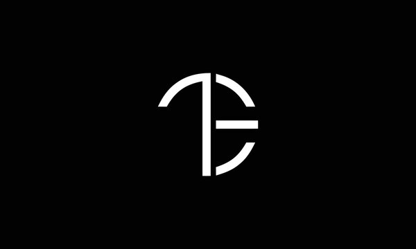  TE letter logo design icon template. 