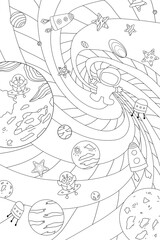 Colouring Poster Artwork - Space