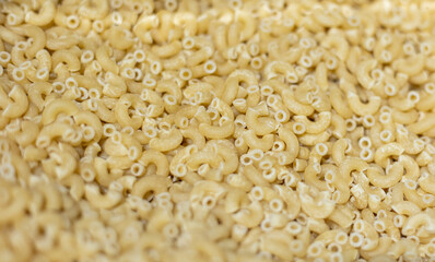 close up of uncooked macaroni