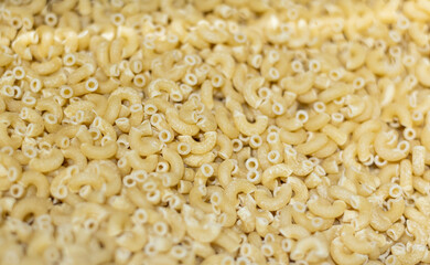 close up of uncooked macaroni