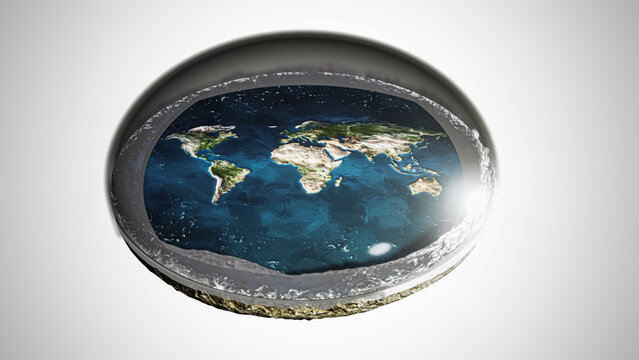 flat earth illustration