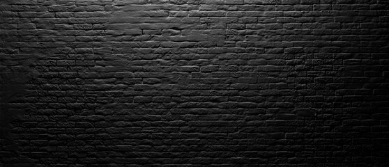 brick wall black Rustic Texture. Retro used Vintage Structure. Grungy Shabby black Background. Design Element. Abstract Light black with space for text