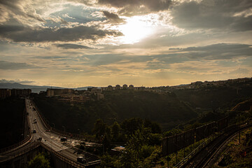 Obraz premium sunrise over the bridge