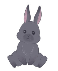 うさぎのイラスト　年賀状素材　イースター