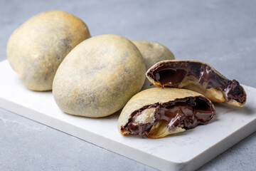  Bomb famous chocolate of Izmir. Chocolate inside thin baked dough. Turkish name is bomba. Izmir...